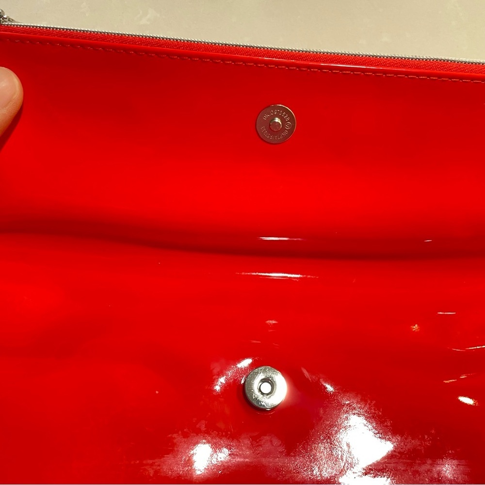 KENZO RED SHINNY MINI BAG POUCH MAKEUP BAG PURSE - Picture 7 of 13